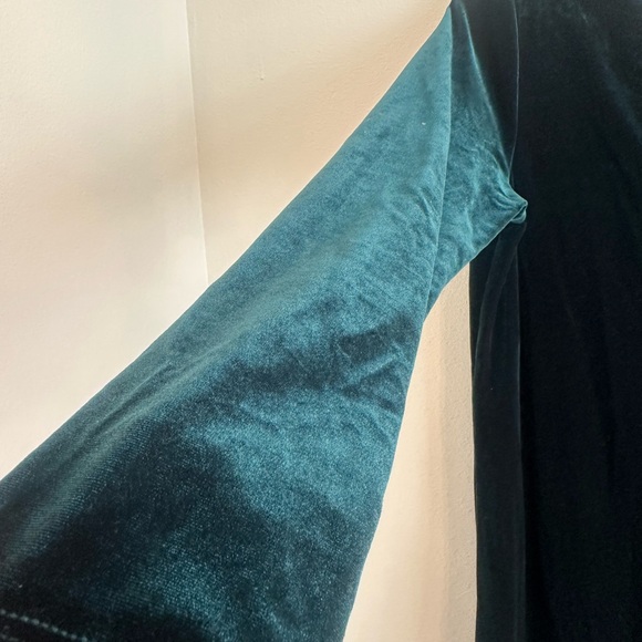 GREEN VELVET DRESS - Picture 2 of 4